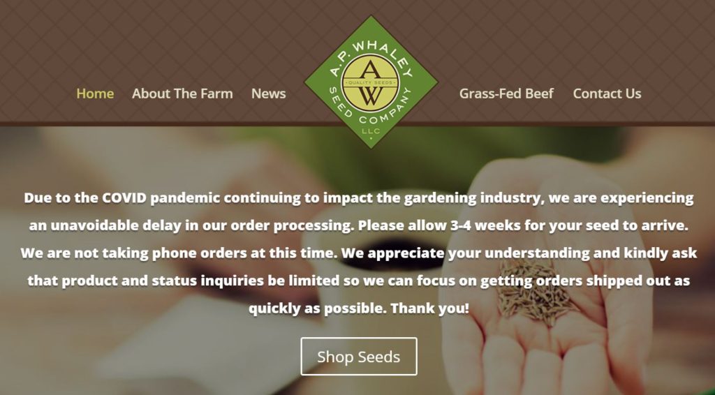 The 2021 Home Garden Seed Shortage